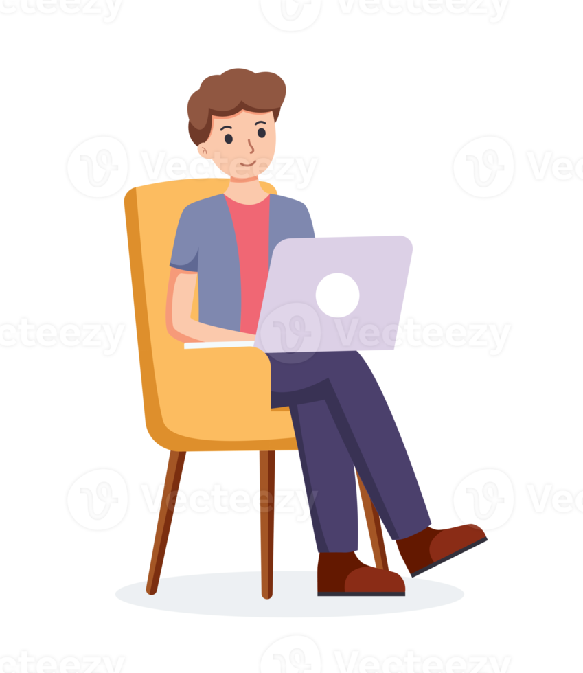 Work from home, co-working space illustration png