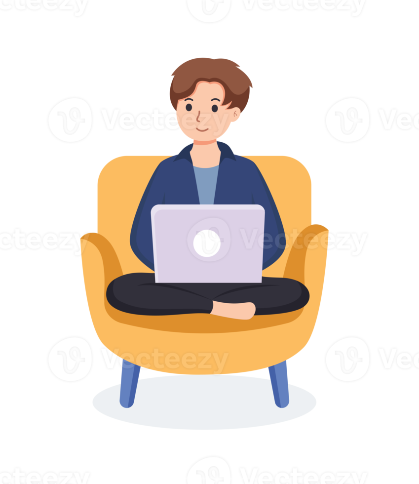 Work from home, co-working space illustration png