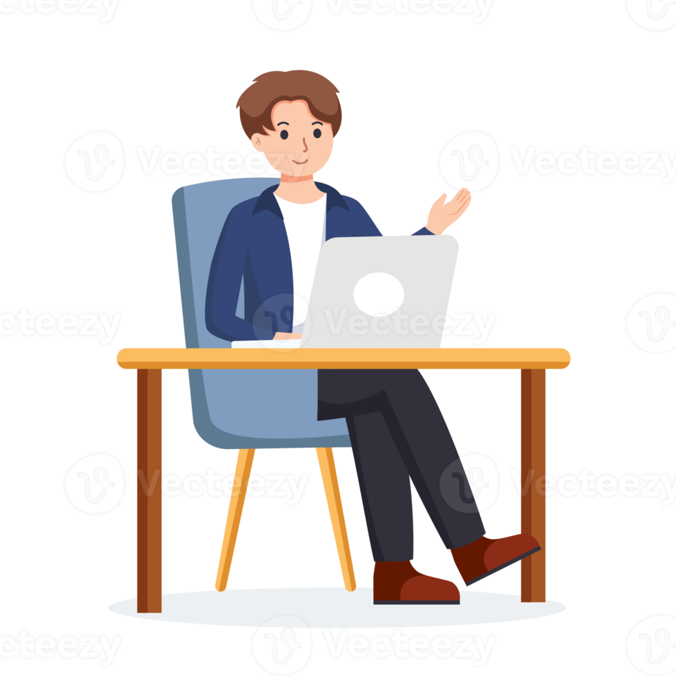 Work from home, co-working space illustration png