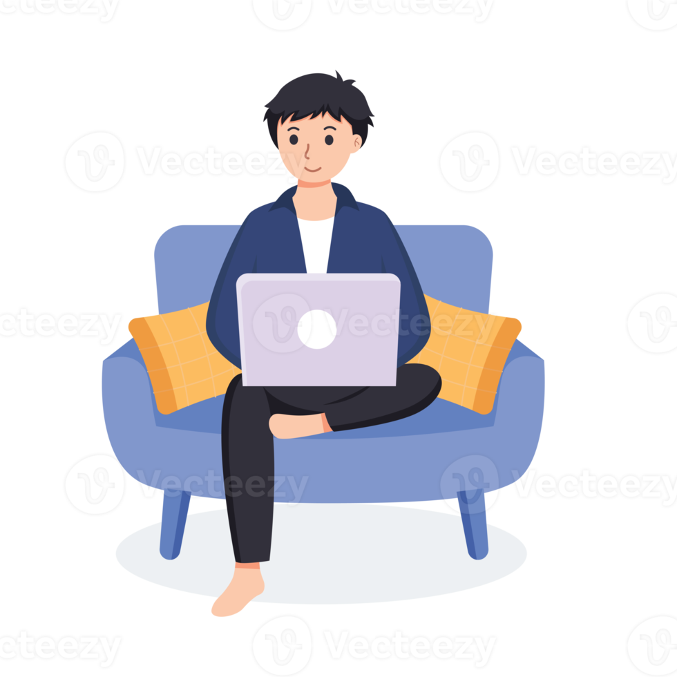 Work from home, co-working space illustration png