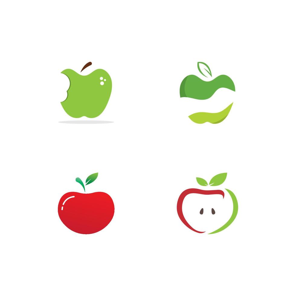 diseño de ilustración de vector de manzana