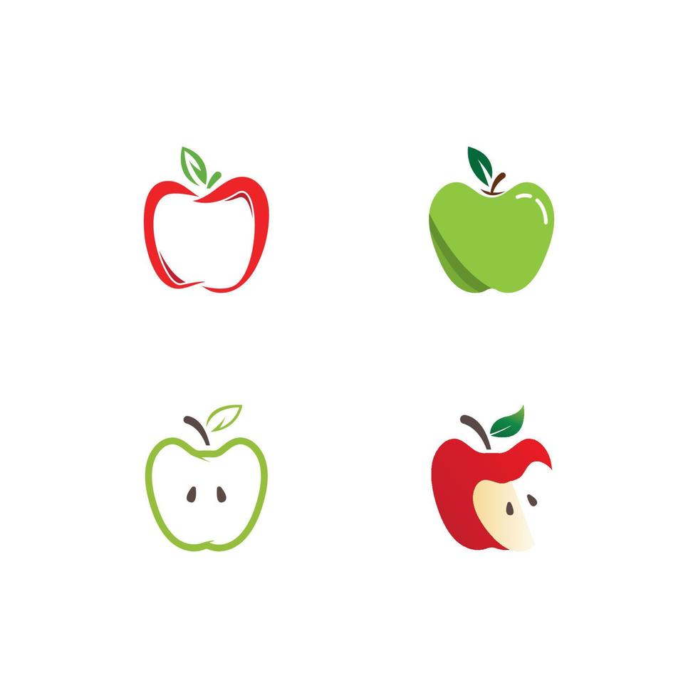 diseño de ilustración de vector de manzana