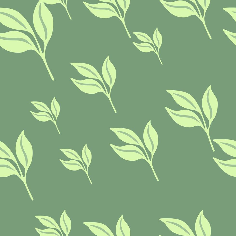 sencillo hojas sin costura modelo. decorativo bosque hoja interminable fondo de pantalla. orgánico antecedentes. vector