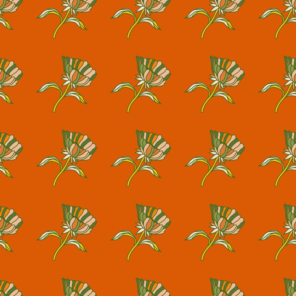 sin costura modelo con mano dibujado flores y hojas. resumen floral fondo de pantalla. vector