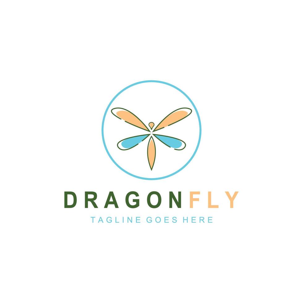 Dragonfly illustration icon vector