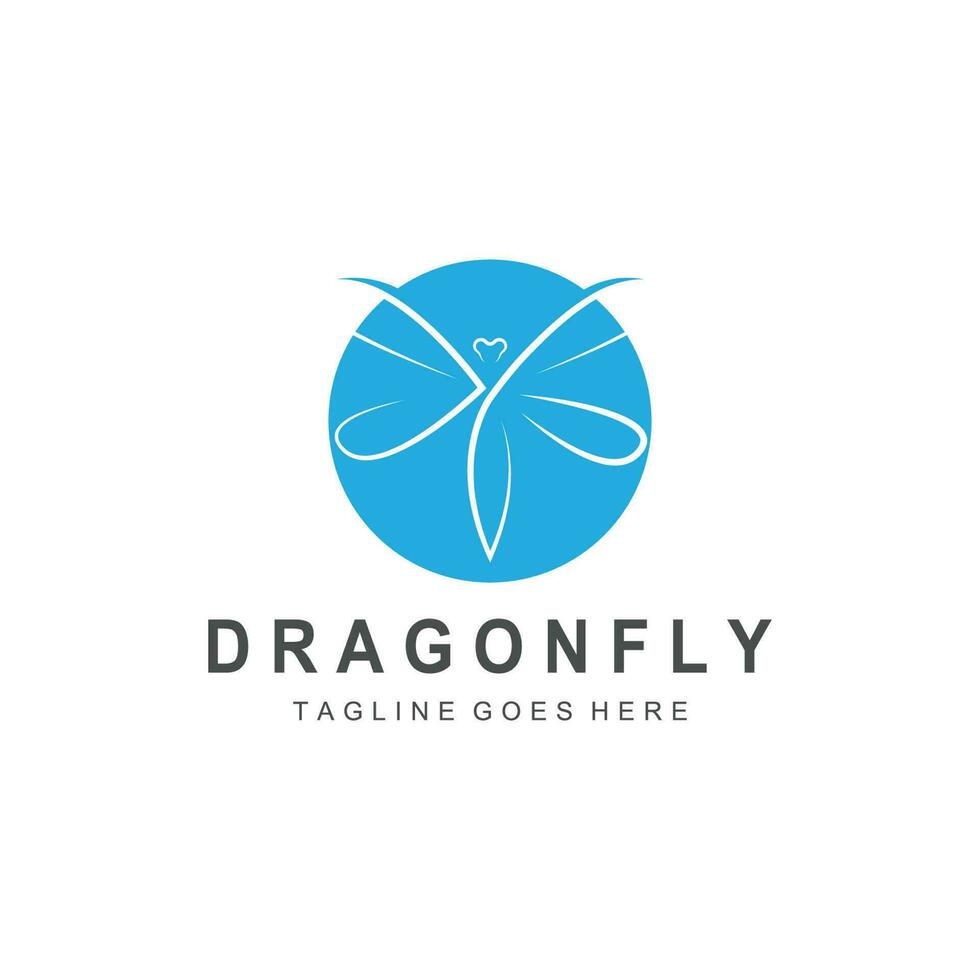 Dragonfly illustration icon vector