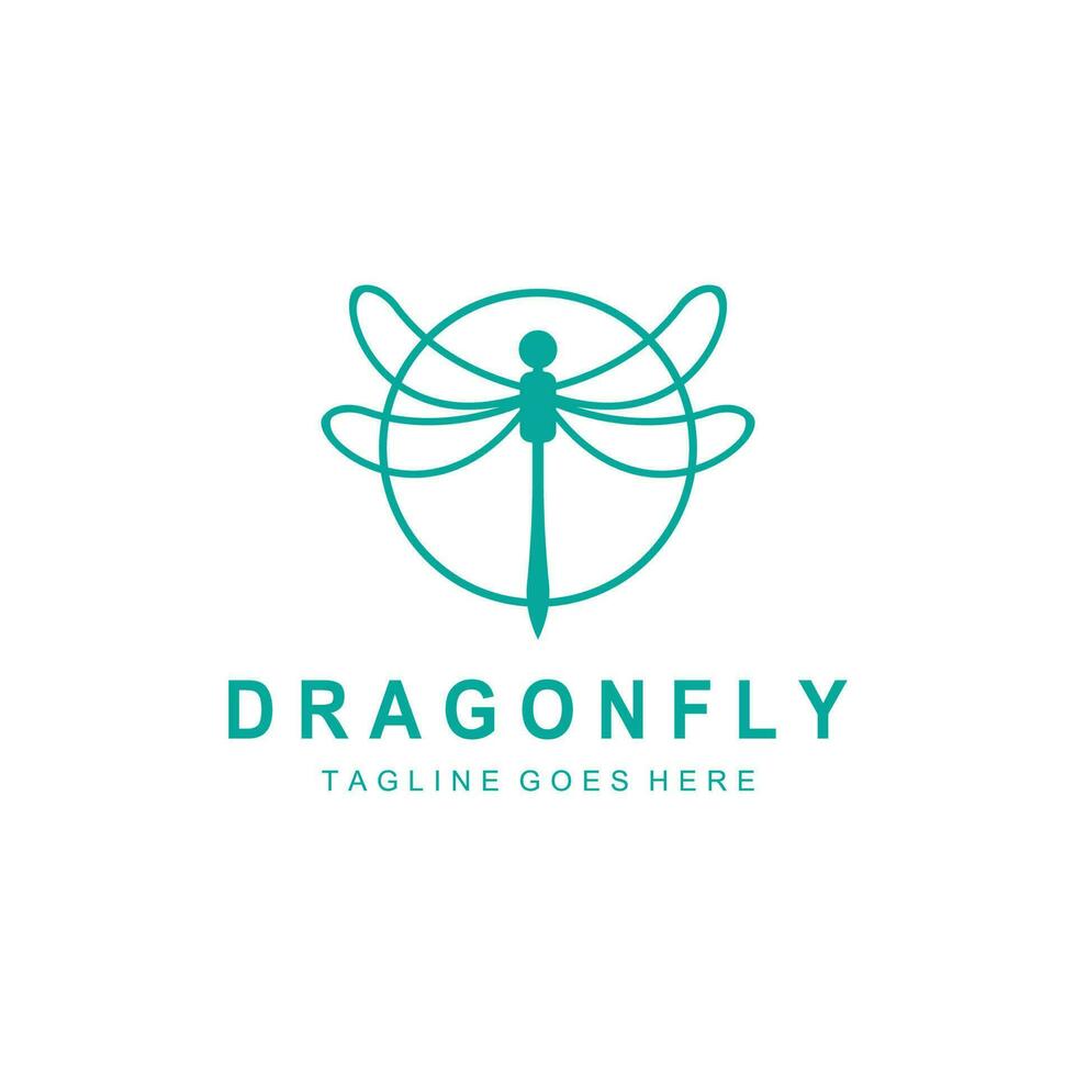 Dragonfly illustration icon vector