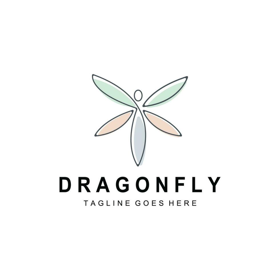 Dragonfly illustration icon vector