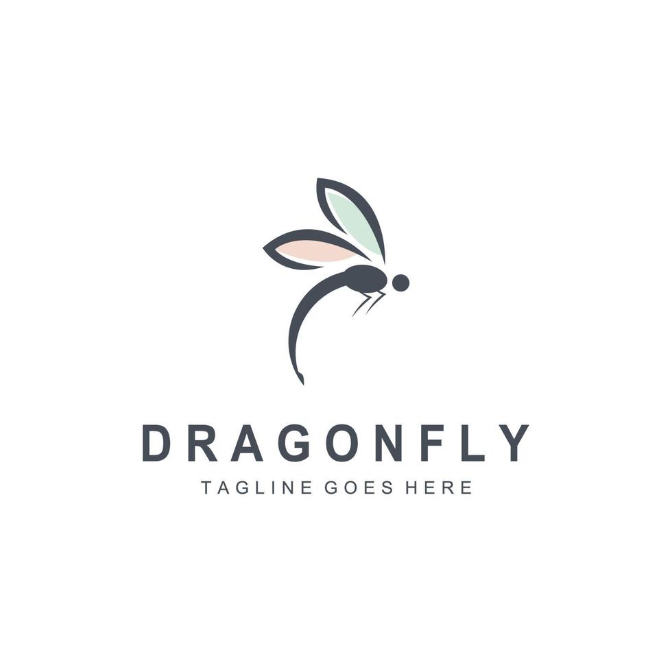 Dragonfly illustration icon vector