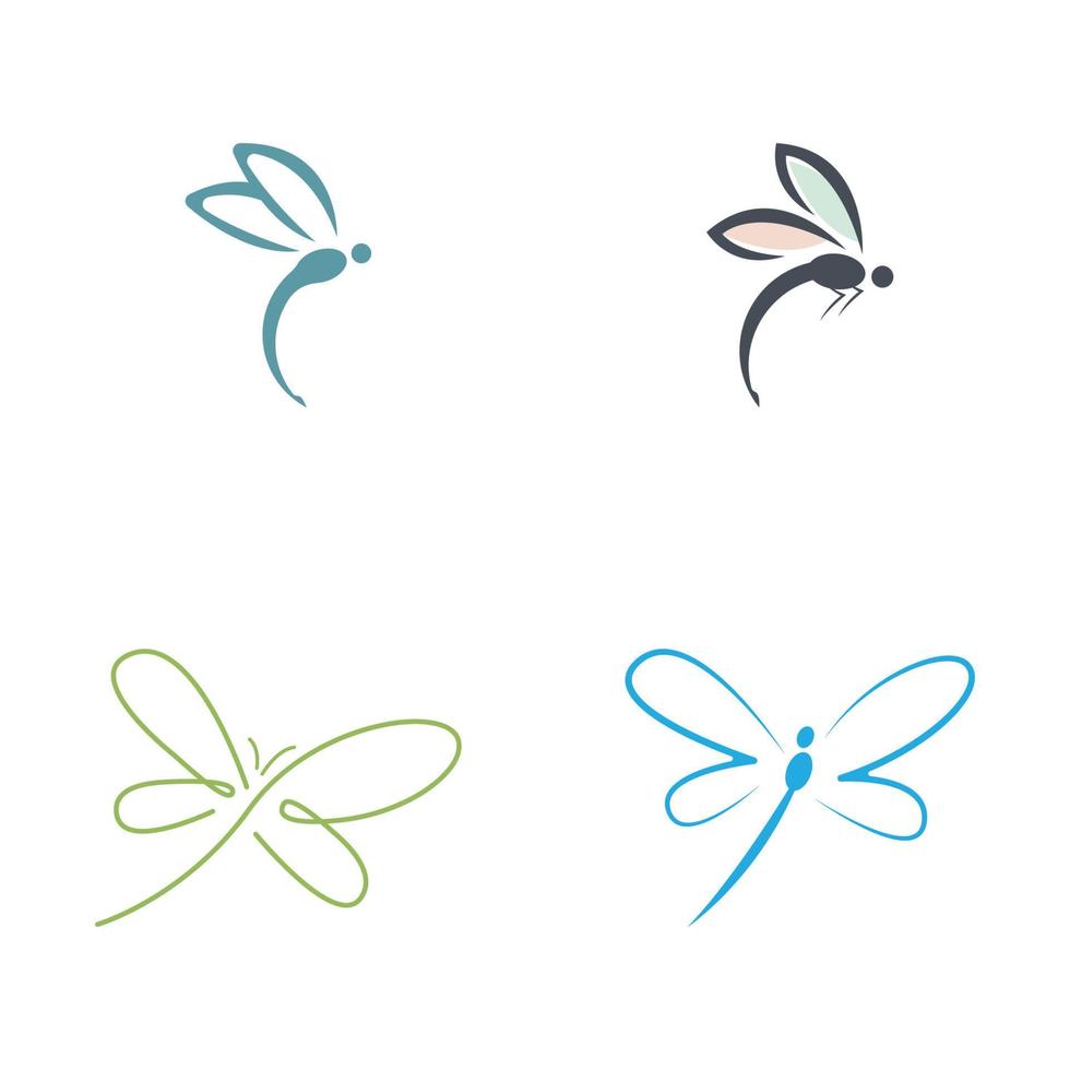 Dragonfly illustration icon vector