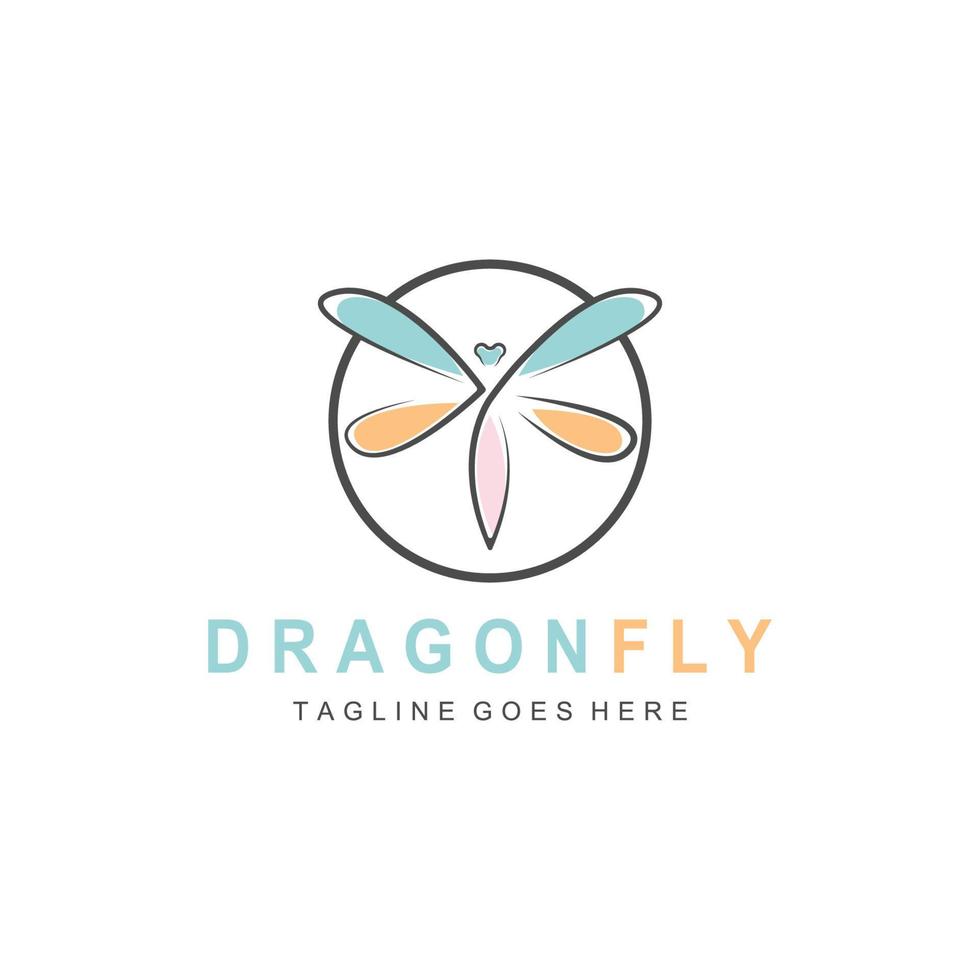 Dragonfly illustration icon vector