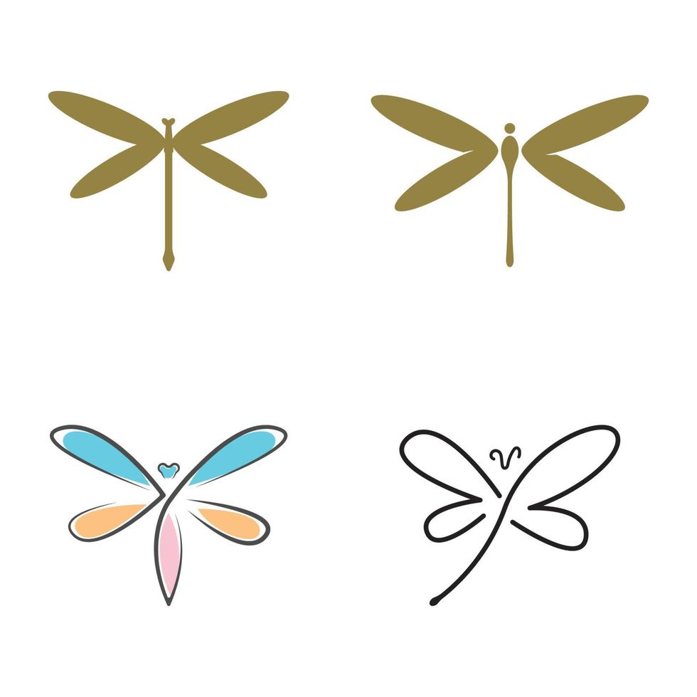 Dragonfly illustration icon vector