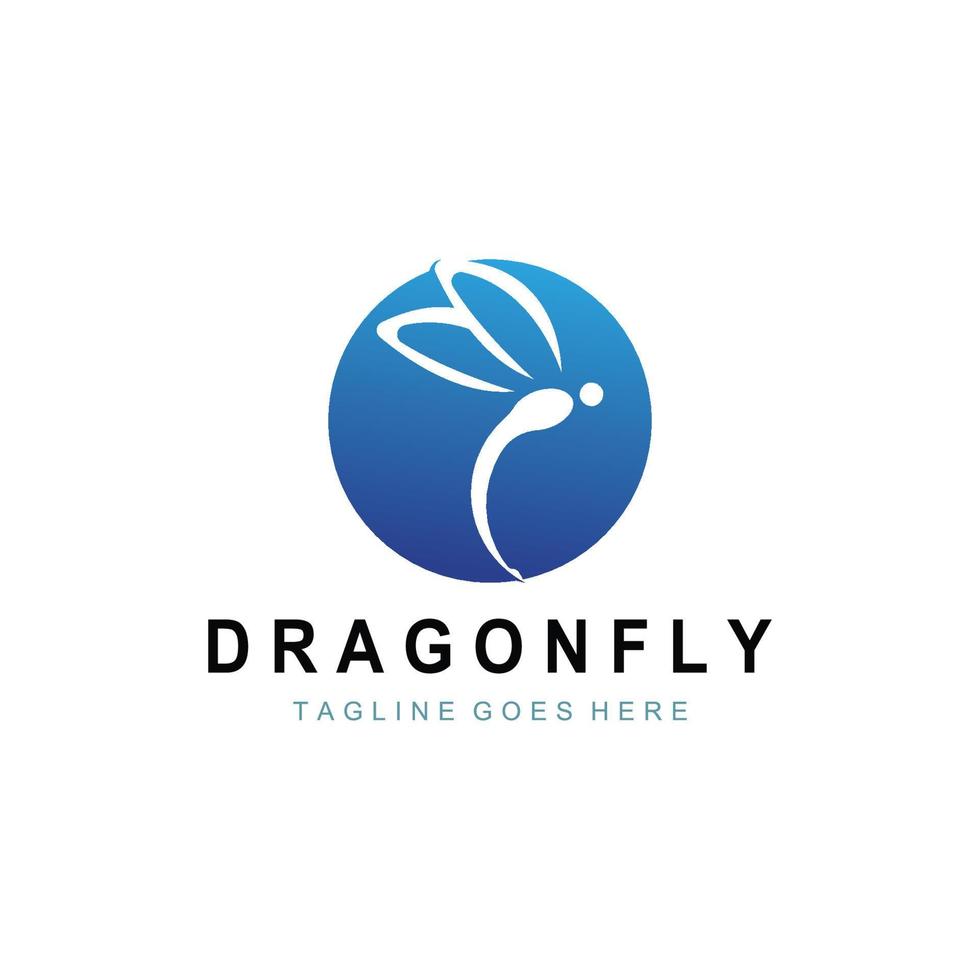 Dragonfly illustration icon vector