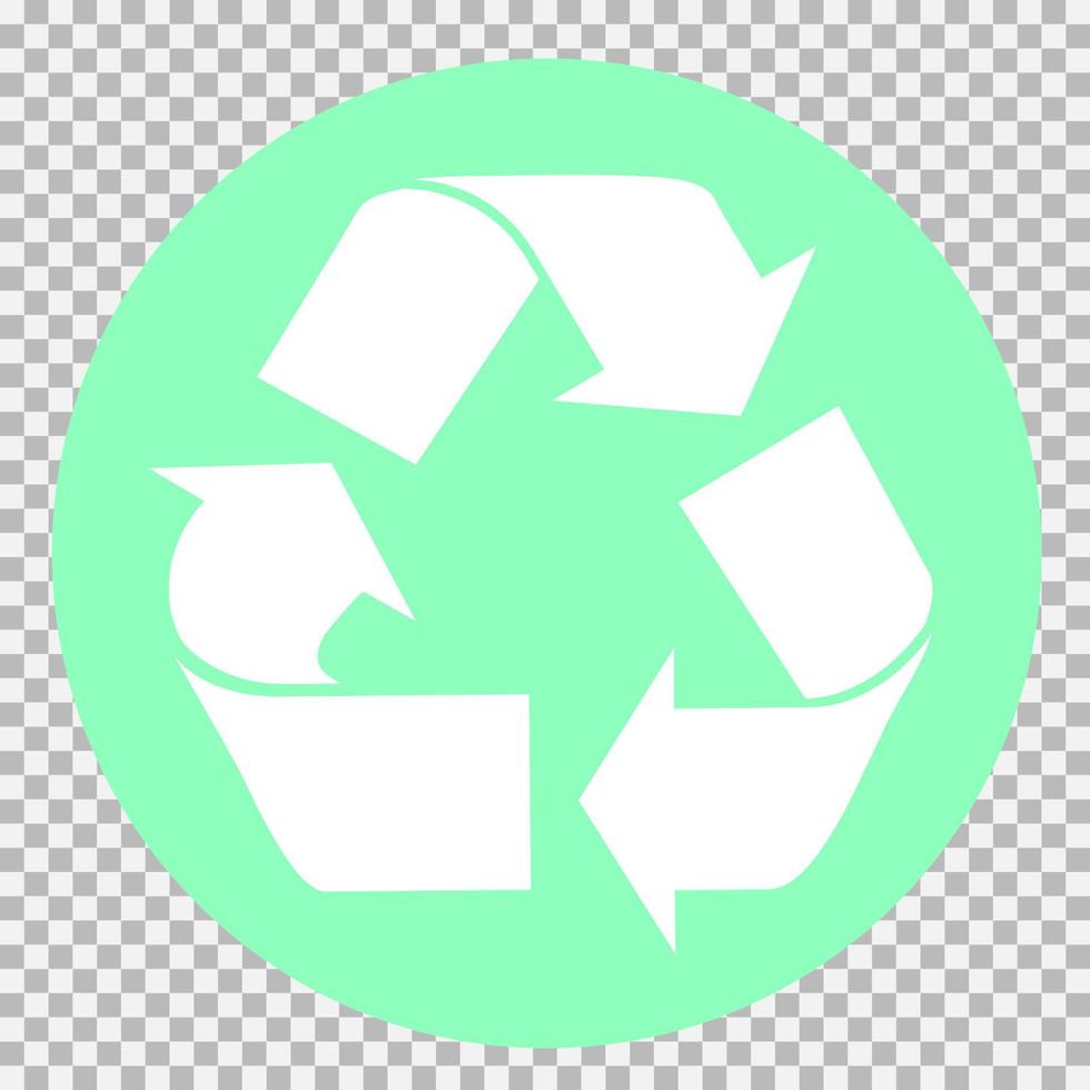 The universal recycling symbol. International symbol used on packaging to remind people to dispose of it in a bin instead of littering. vector