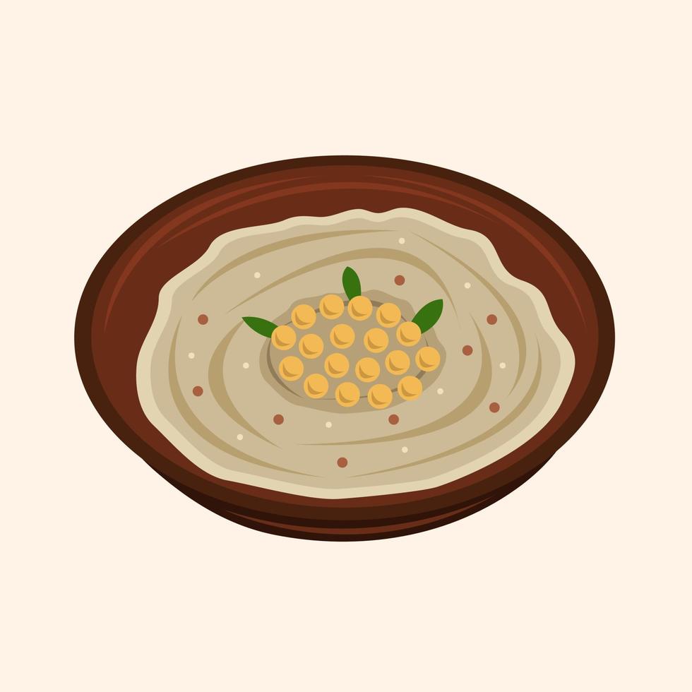 Hummus vector illustration for graphic design and decorative element