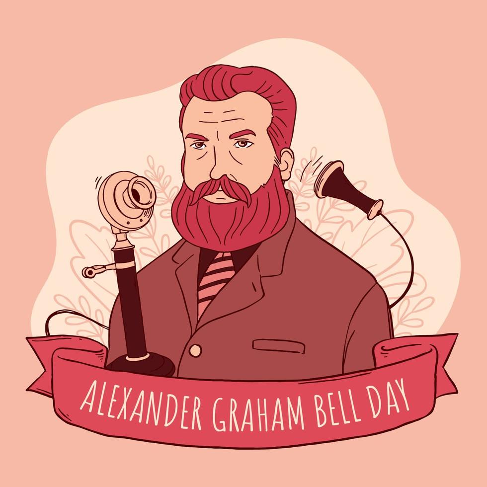 Alexander Graham Bell Day Concept vector