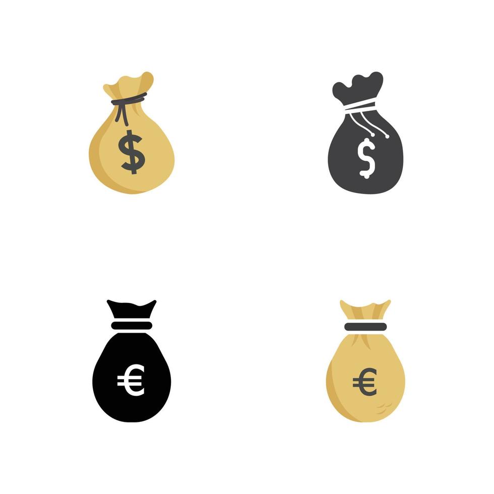 vector de plantilla de icono de bolsa de dinero