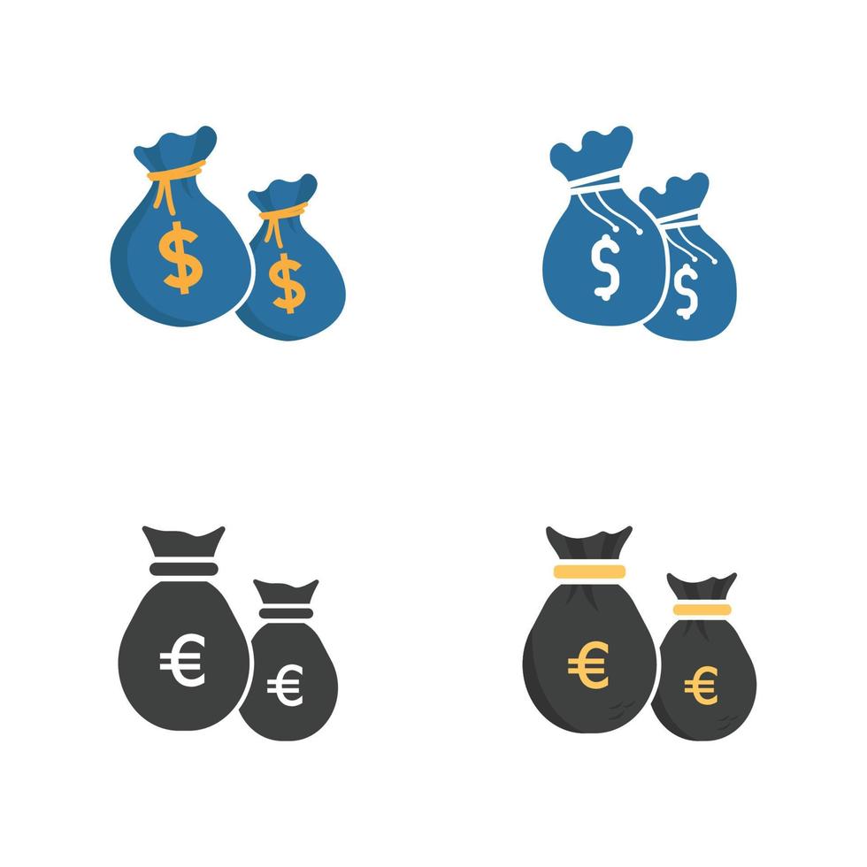 vector de plantilla de icono de bolsa de dinero