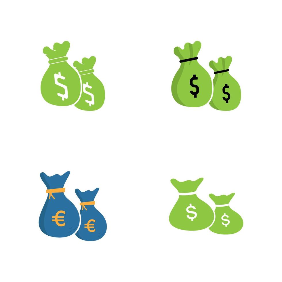 Money Bag icon Template vector