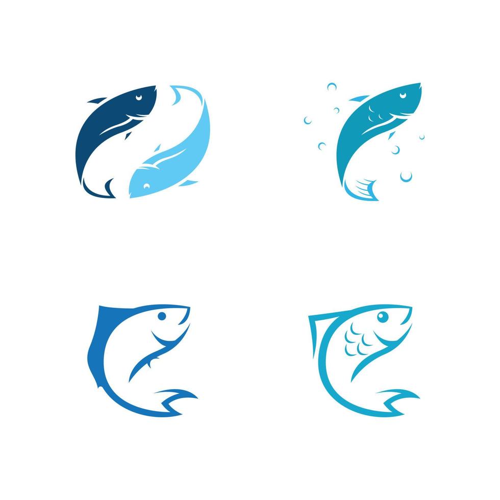 Fish logo template vector