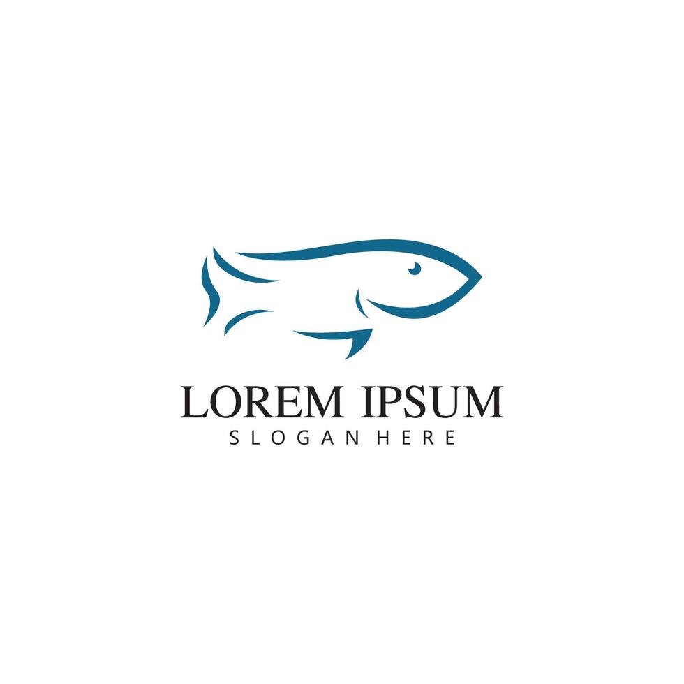 Fish logo template vector
