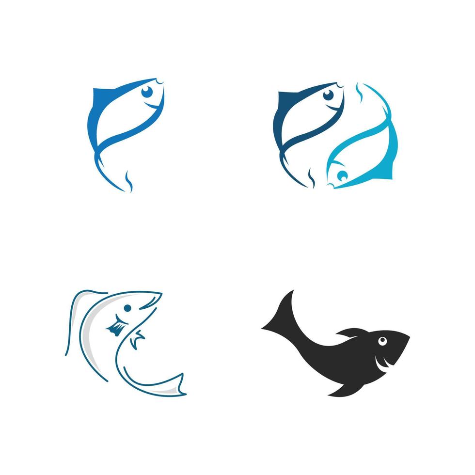 plantilla de logotipo de pescado vector