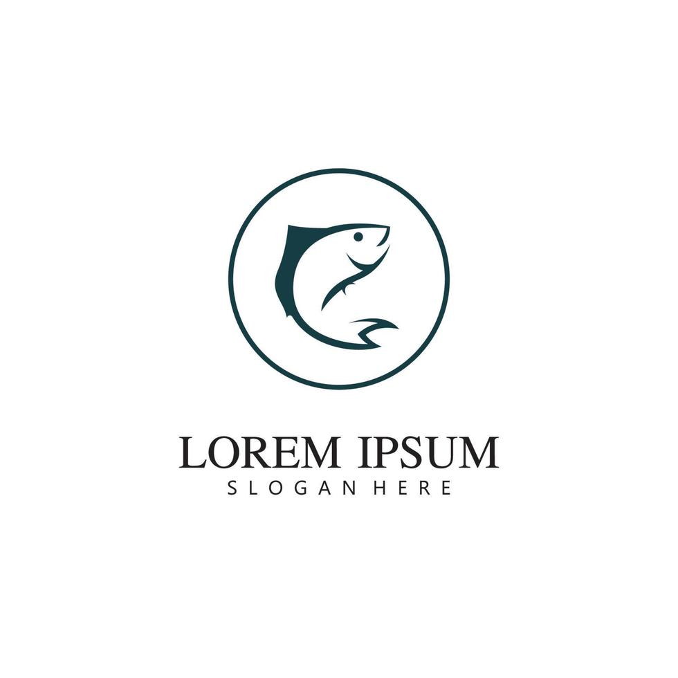 Fish logo template vector