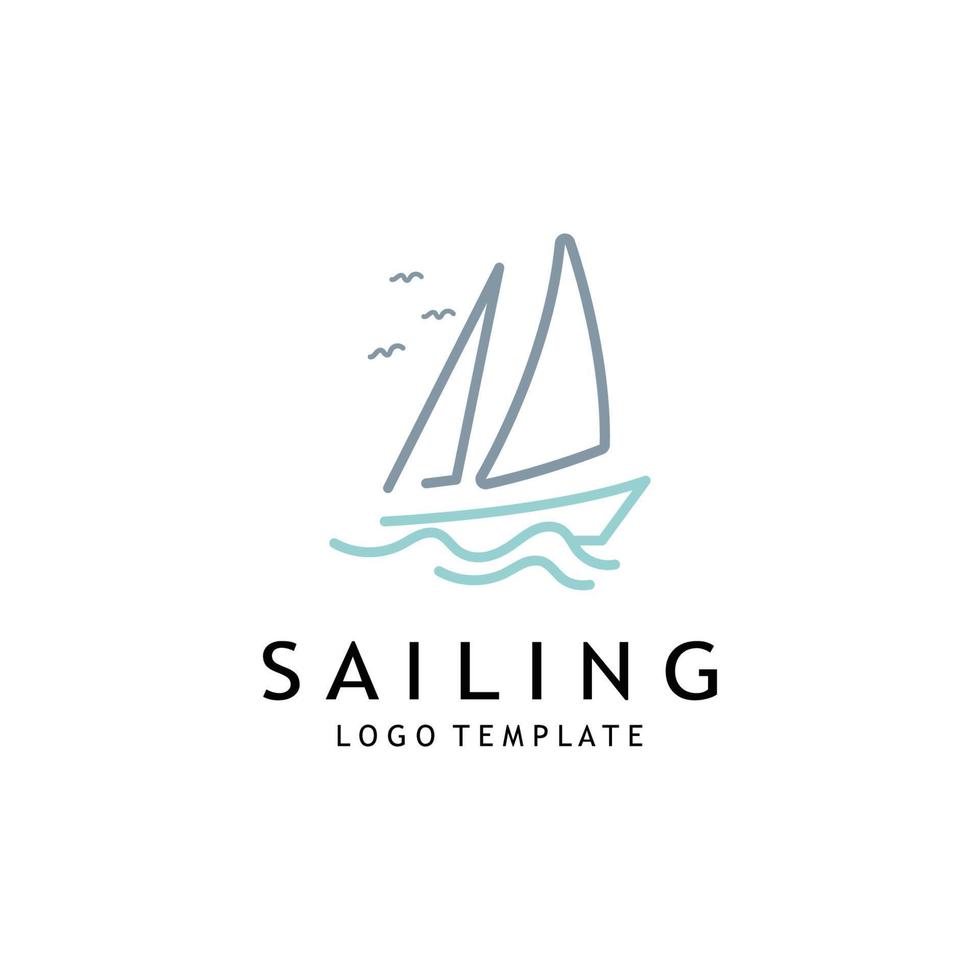 sailboat illustration design vector template