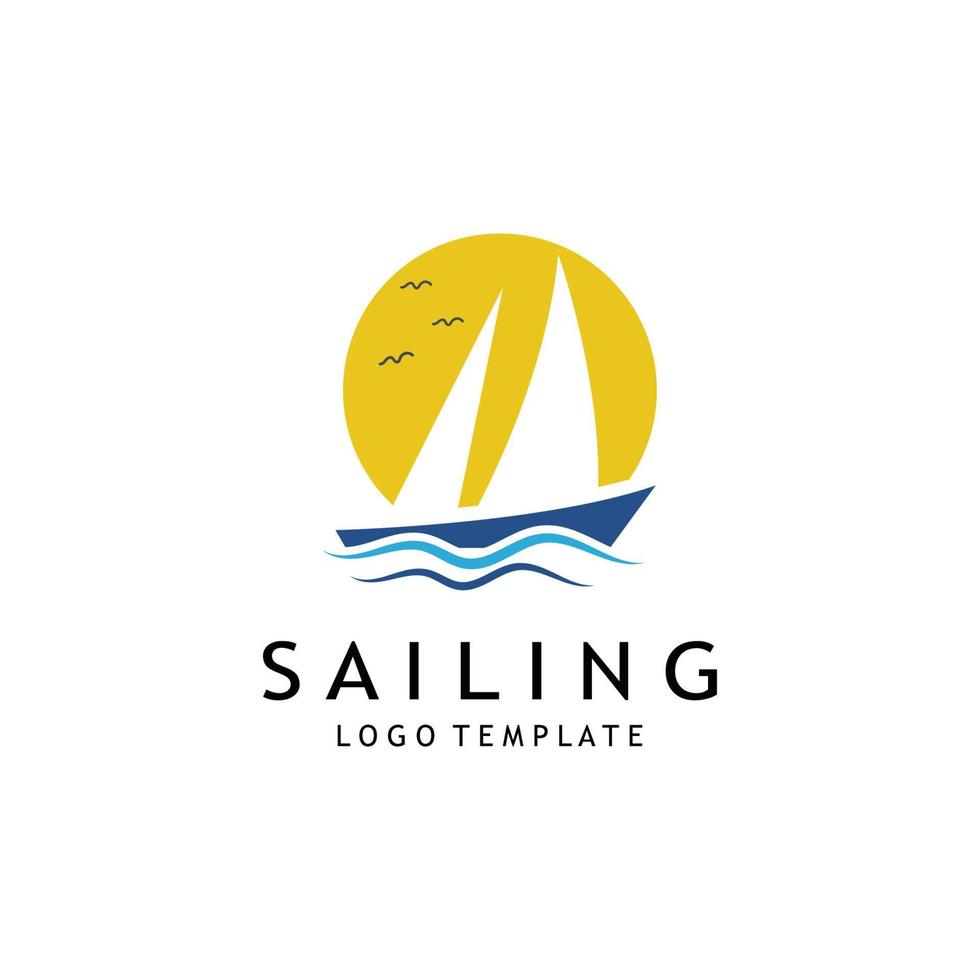 sailboat illustration design vector template