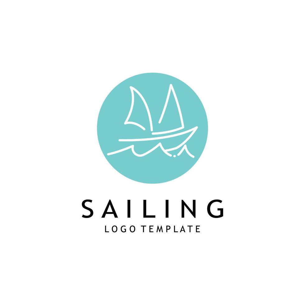 sailboat illustration design vector template