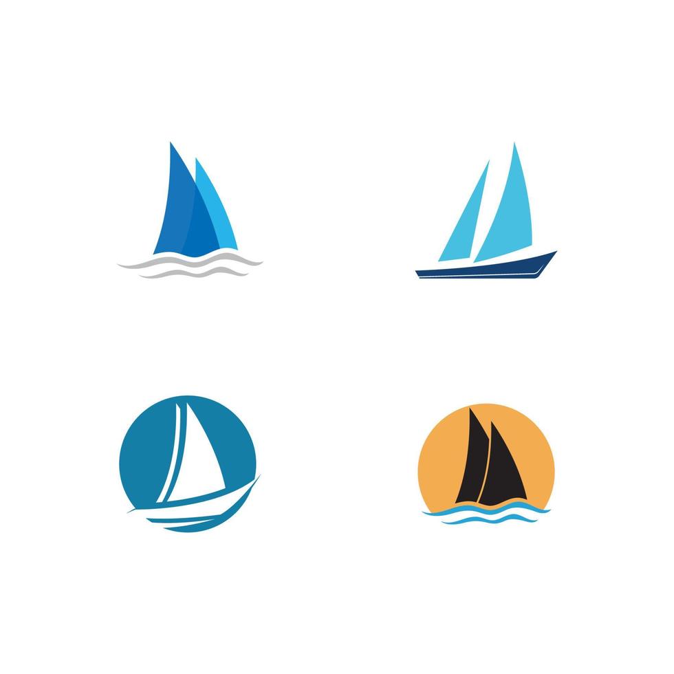 sailboat illustration design vector template