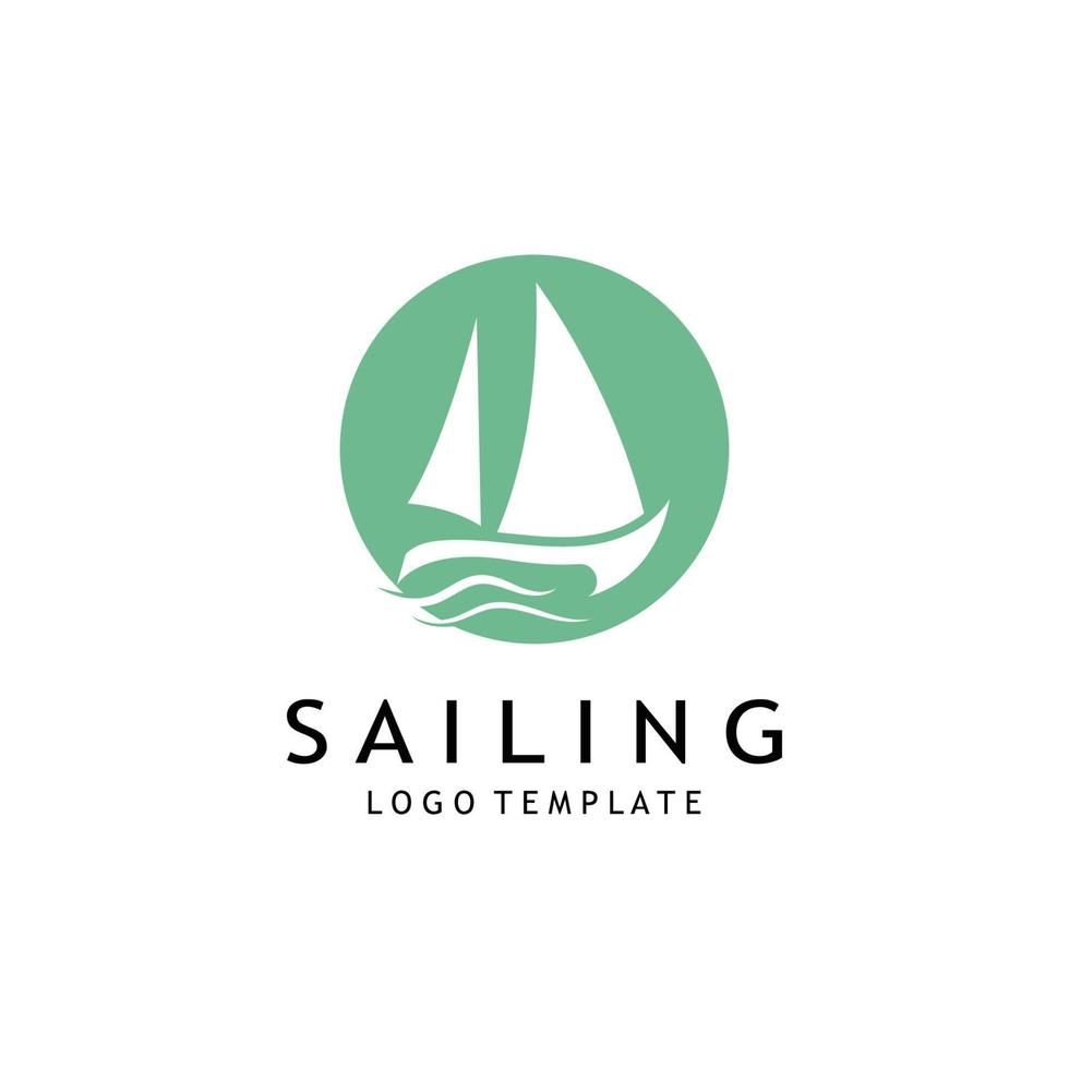 sailboat illustration design vector template