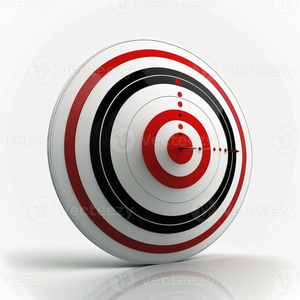 Target with white background. Digital illustration AI photo