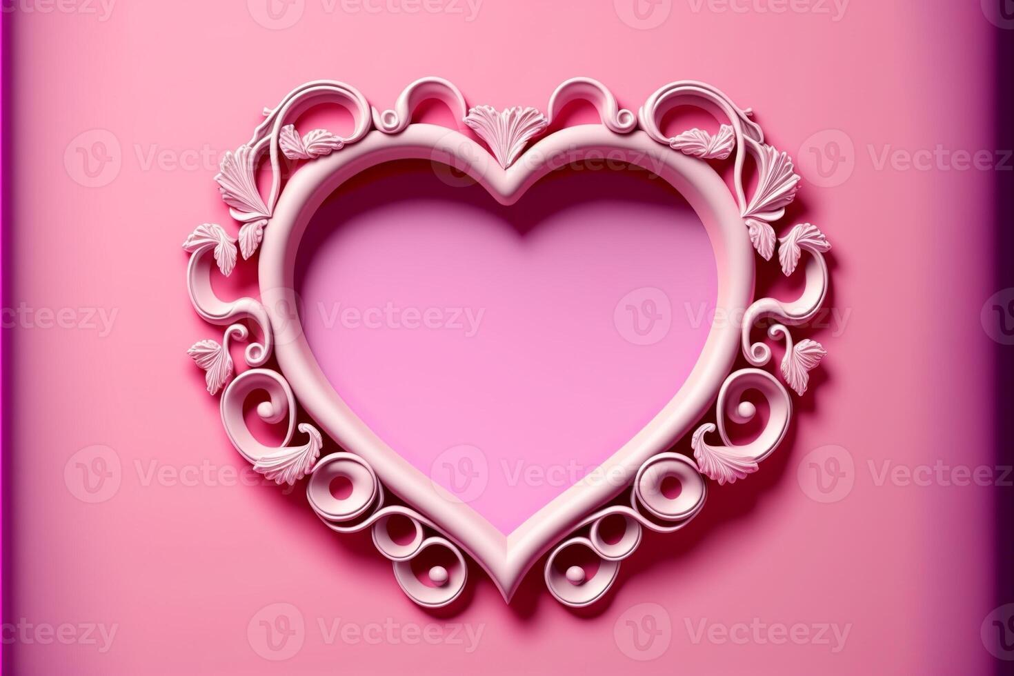 Pink hearts patterned on pink background, valentine's day. photo