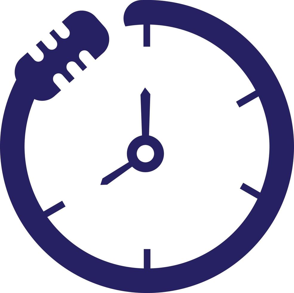 plantilla de diseño de logotipo de vector de tiempo de podcast. icono de diseño de logotipo de vector de reloj de micrófono.