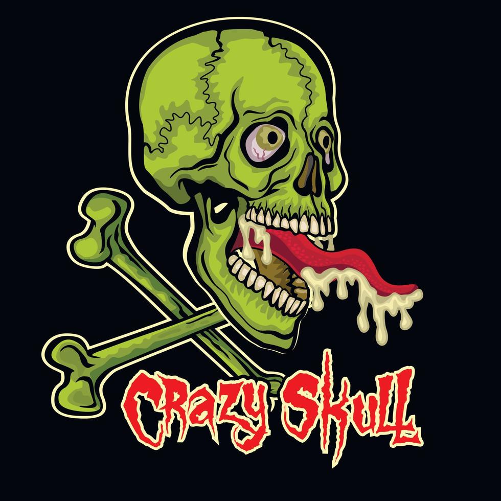 color skull, grunge vintage design t shirts vector