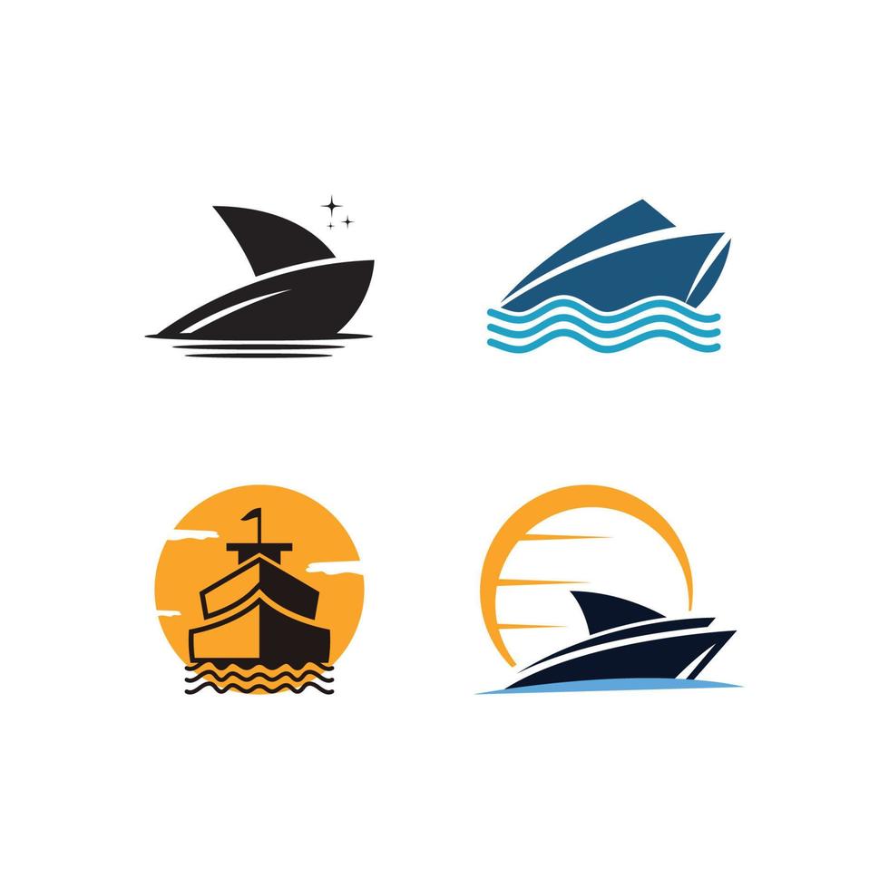 Diseño de ilustración de icono de vector de crucero