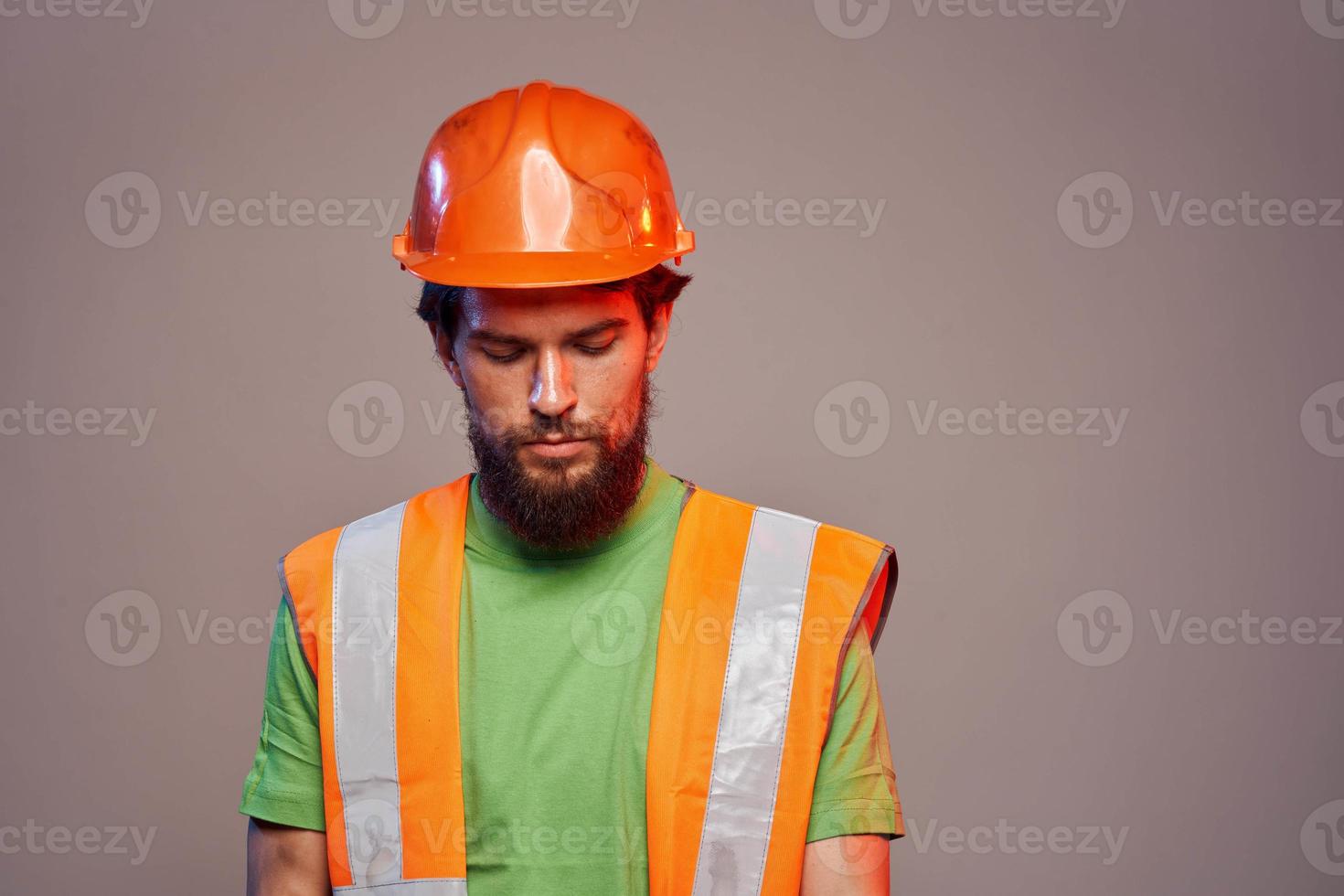 Workers man Construction professional uniform safety lifestyle photo