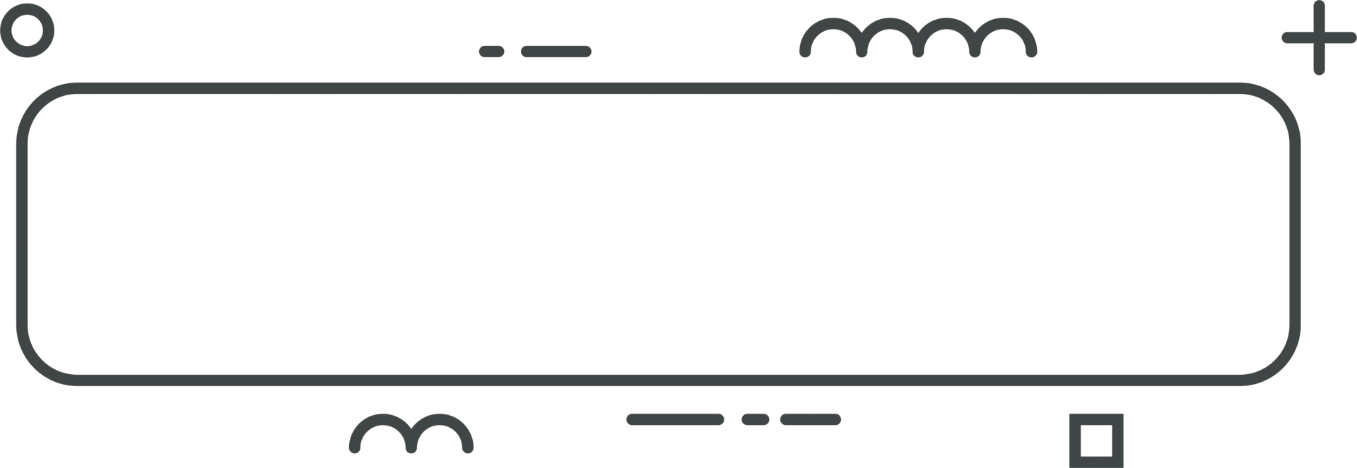 Line banner in flat style png