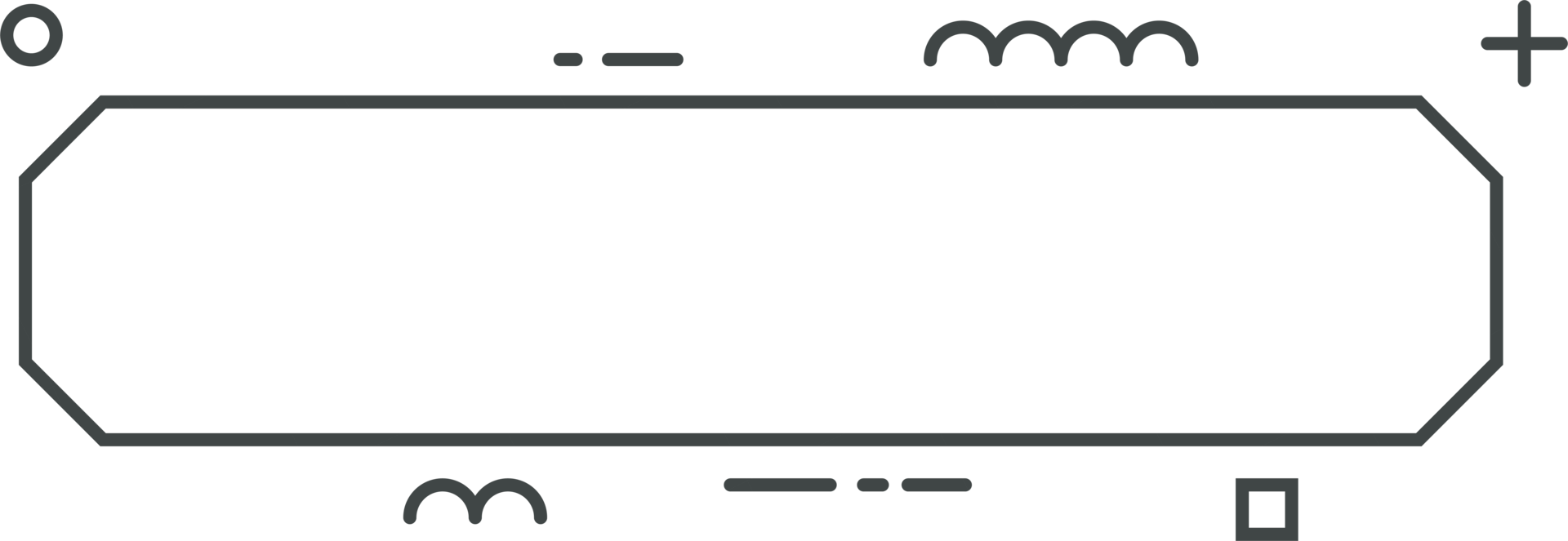 Line banner in flat style png