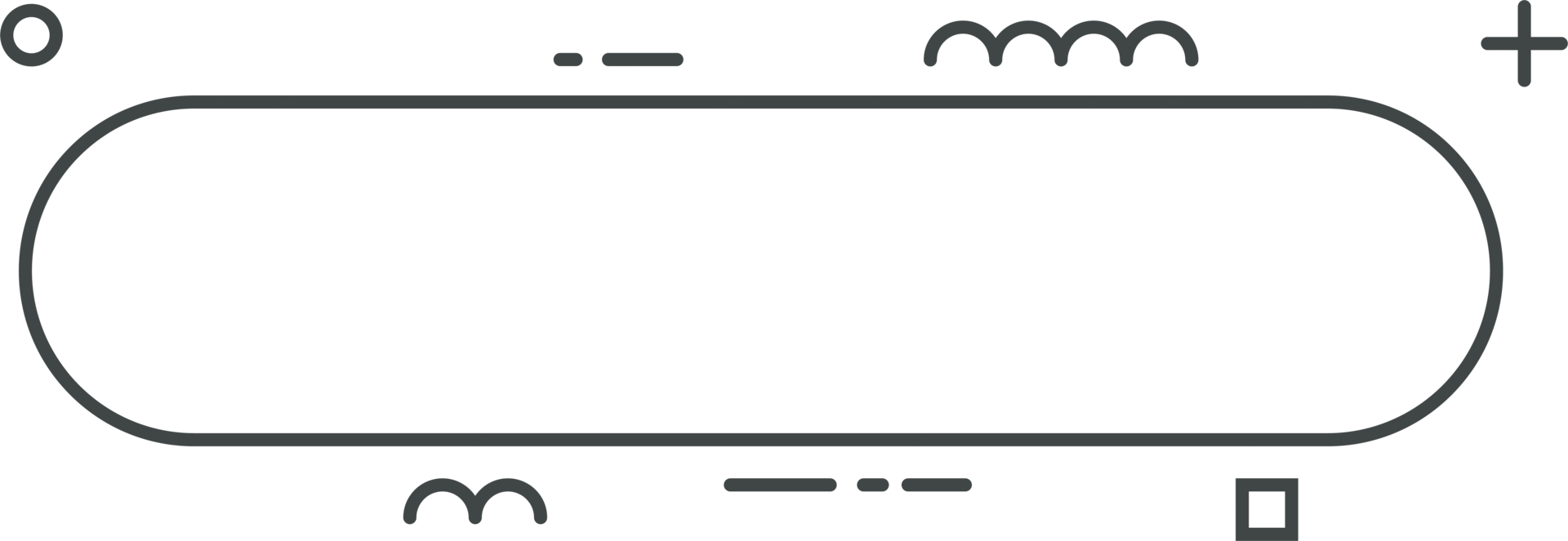 Line banner in flat style png