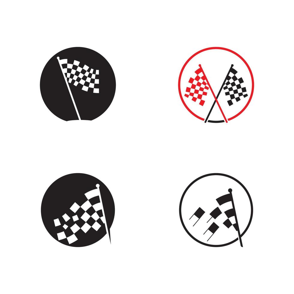 Race flag icon design vector