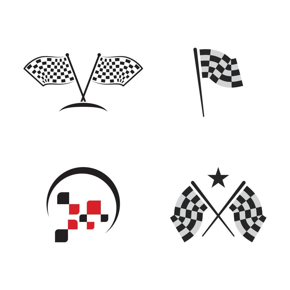 Race flag icon design vector