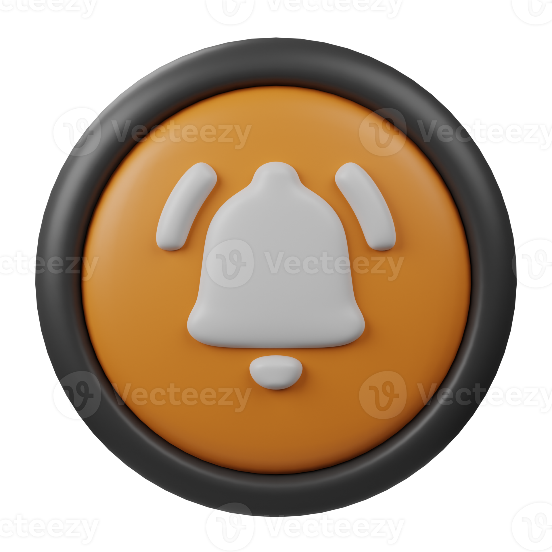 Free 3d Rendered Notification Button Icon With Orange Color And Black free-3d-rendered-notification-button-icon-with-orange-color-and-black