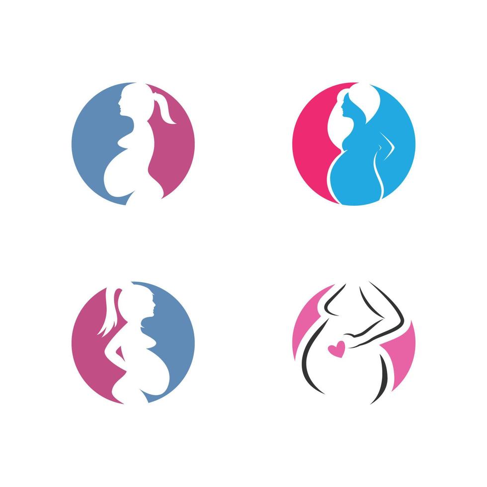 Pregnant template vector icon