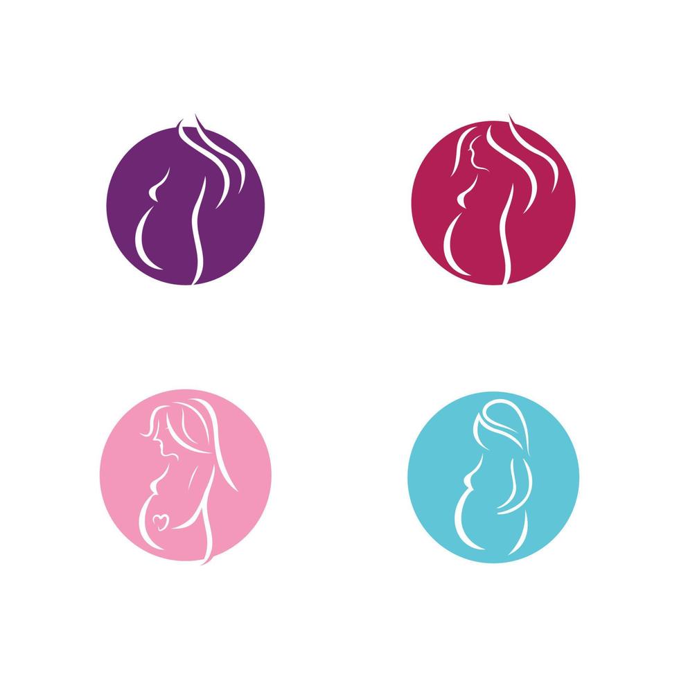 Pregnant template vector icon