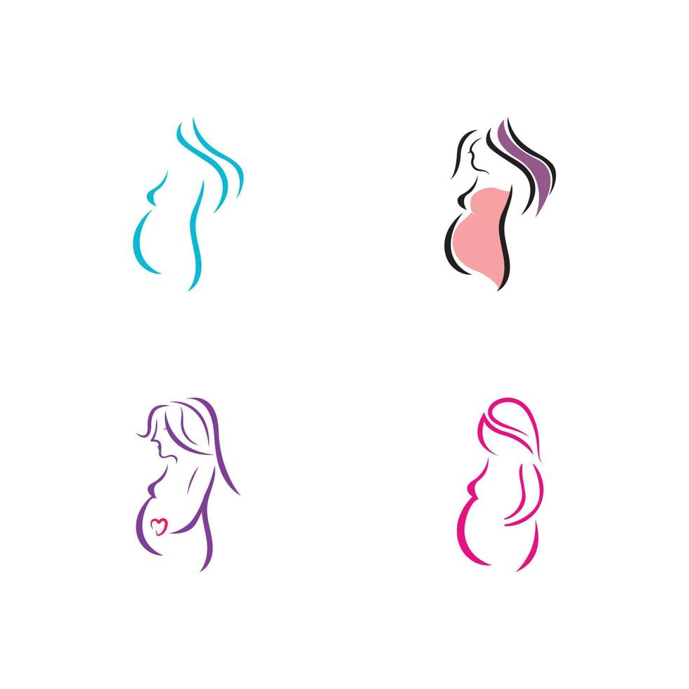 Pregnant template vector icon