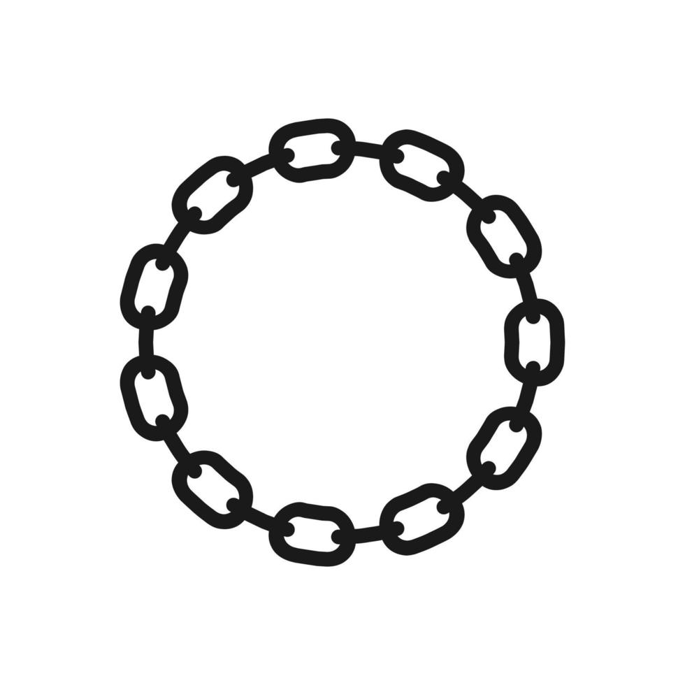 chain link circular border vector