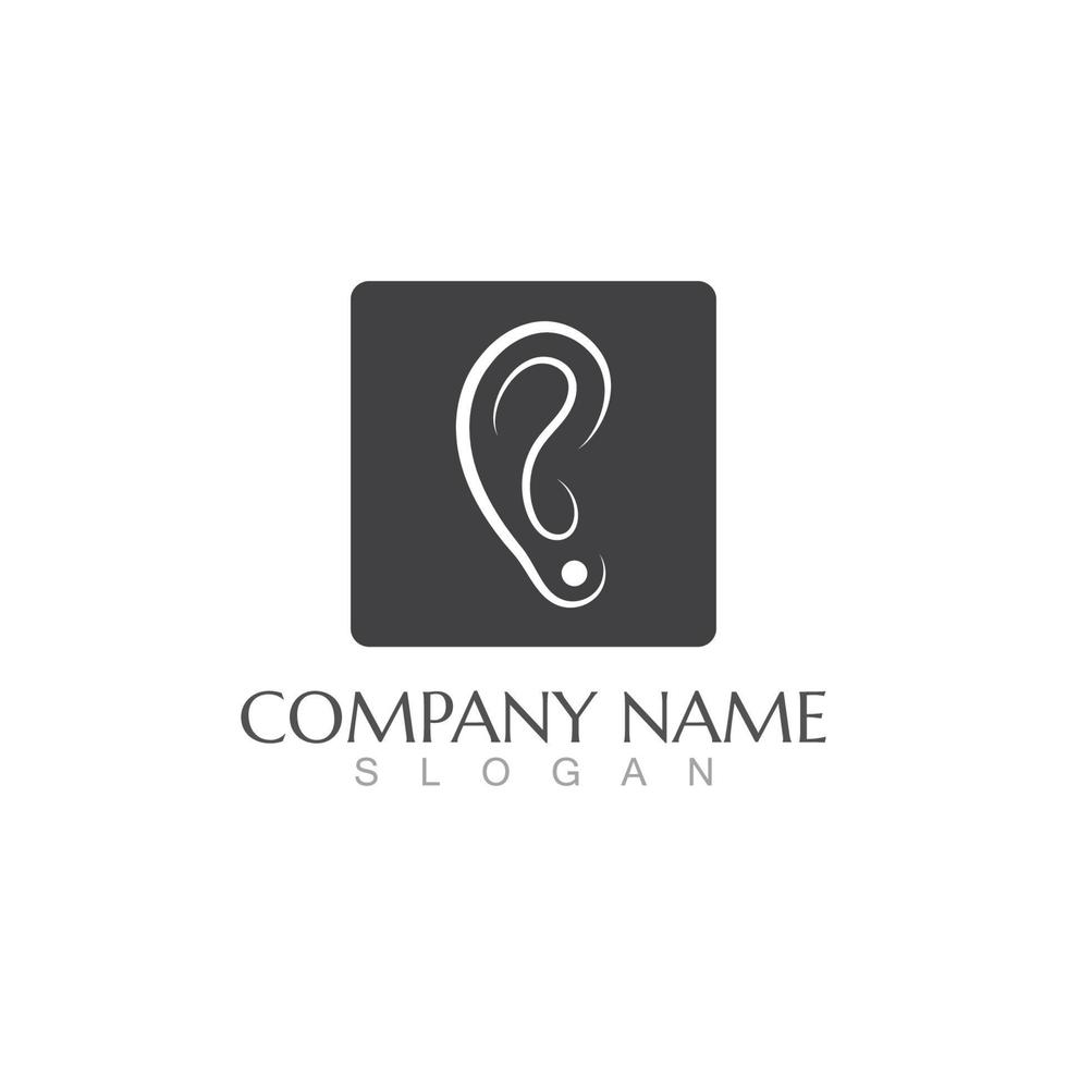 Hearing Logo Template vector