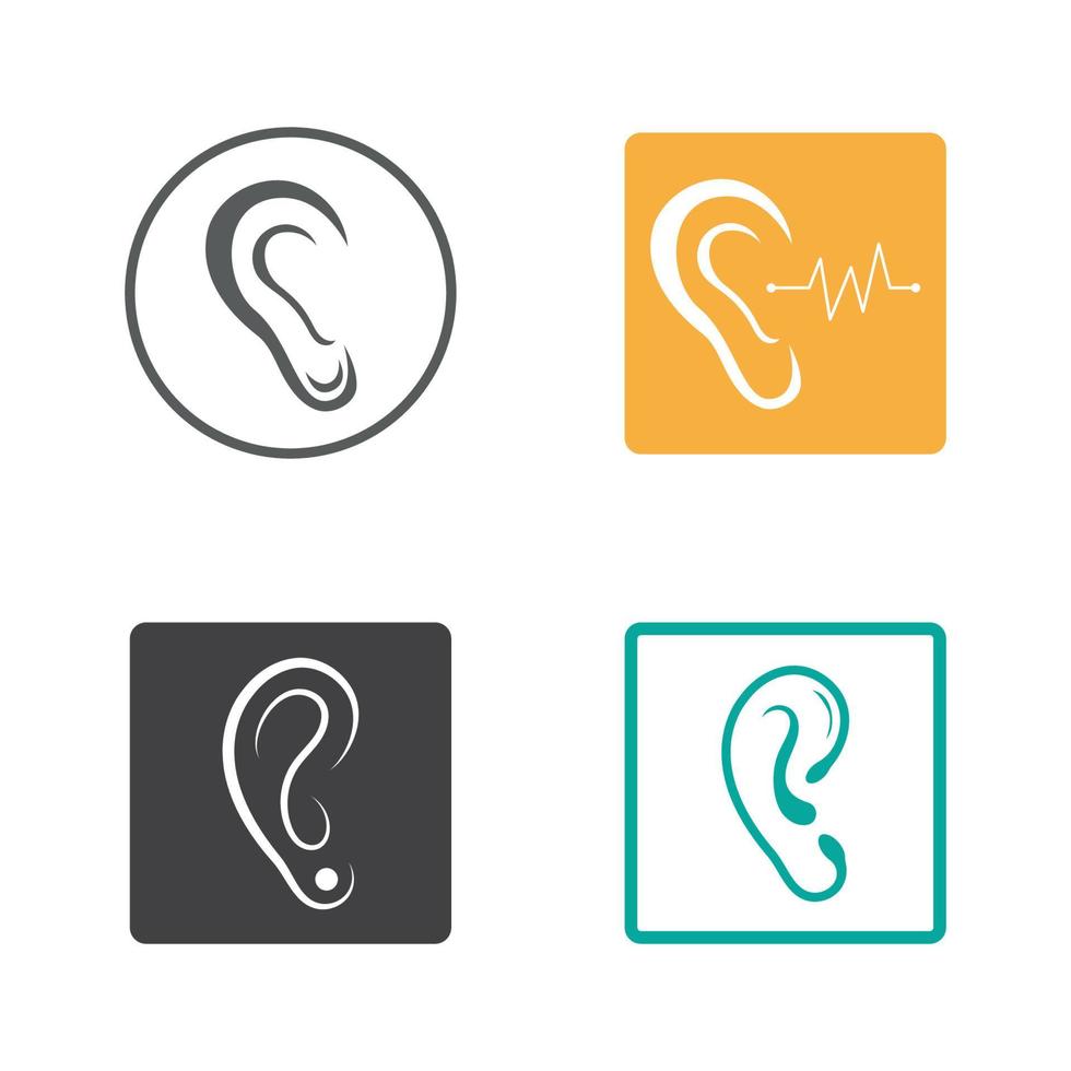 Hearing Logo Template vector